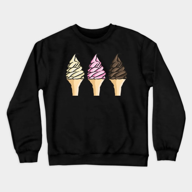 Neapolitan Icecreams Crewneck Sweatshirt by Lauramazing